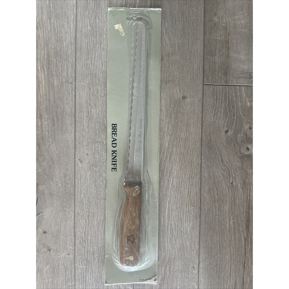 New Vintage 9 1/2" Barclay Forge Bread or Ham Slicing Knife